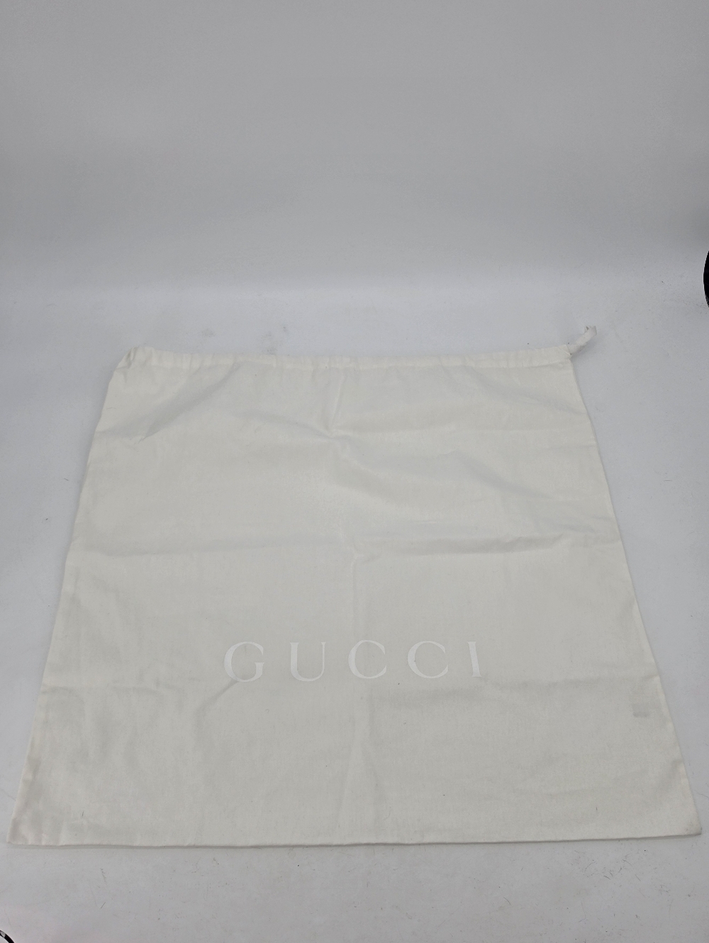 Gucci Large White Dust Bag with Drawstring 26x28 100% Cotton